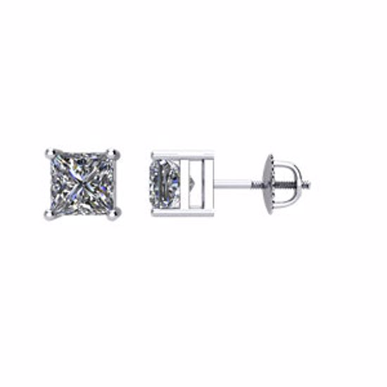 62867:2797780:P 14kt White 1 CTW Diamond Earrings