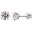 21523:231535:P Stainless Steel 7mm Princess/Square Cubic Zirconia Piercing Earrings