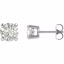63265:2899850:P 14kt White 6mm Round Forever Classic™ Moissanite Earrings