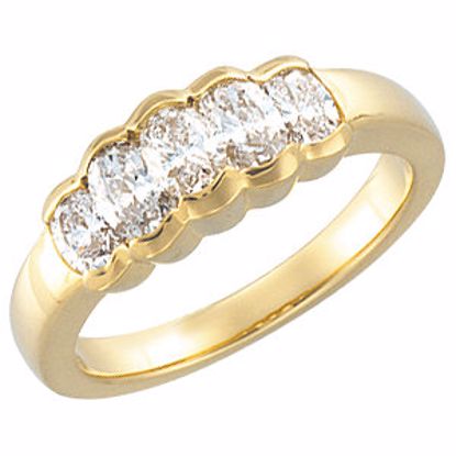 64926:5014:P 14kt Yellow 1 1/6 CTW Diamond Anniversary Band