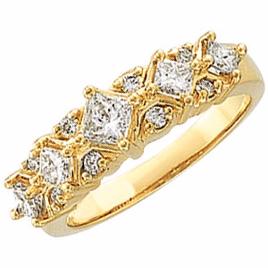 64927:5015:P 14kt Yellow 1 CTW Diamond Anniversary Band