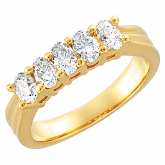 64988:5029:P 14kt Yellow 9/10 CTW Diamond Anniversary Band