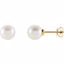 63484:2939970:P 18kt Yellow 15mm Round South Sea Pearl Earrings