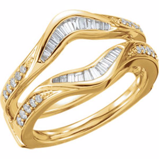 64853:60001:P 14kt Yellow 1/2 CTW Diamond Ring Guard