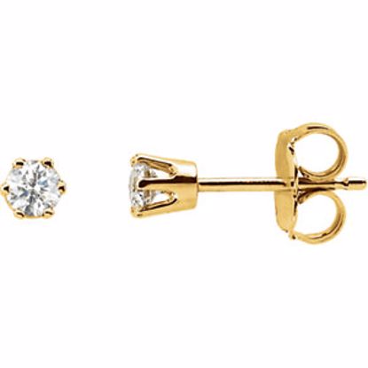 62865:2797880:P 14kt Yellow 1/2 CTW Diamond Threaded Post Stud Earrings