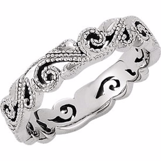 50539:100039:P Platinum 4.5mm Band Size 8.5