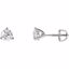 63765:2976400:P 14kt White 5.25mm Cubic Zirconia Round 3-Prong Stud Earrings