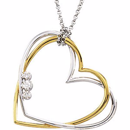 64969:60001:P Accented Double Heart Necklace