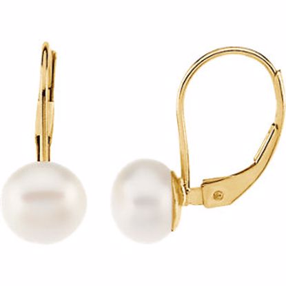 20252:1379860:P Freshwater Cultured Pearl Lever Back Earrings