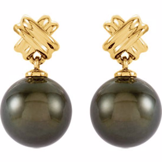 65132:100100:P Tahitian Cultured Pearl Earrings