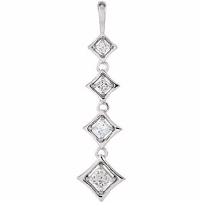 65398:100400:P Journey 4-Stone Diamond Pendant