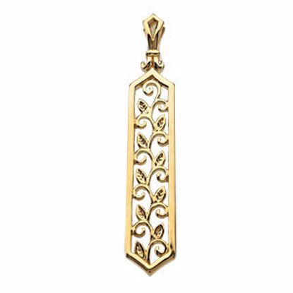 83653:1000001:P Scroll & Leaf Design Filigree Vertical Pendant