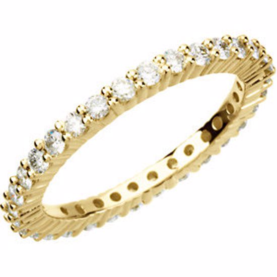 65460:100100:P 14kt Yellow 1 CTW Diamond Eternity Band Size 7