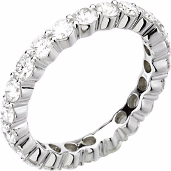 65462:100200:P 14kt White 2 CTW Diamond Eternity Band Size 7