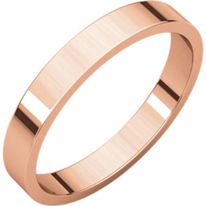 F8:32899:P 14kt Rose 3mm Flat Band