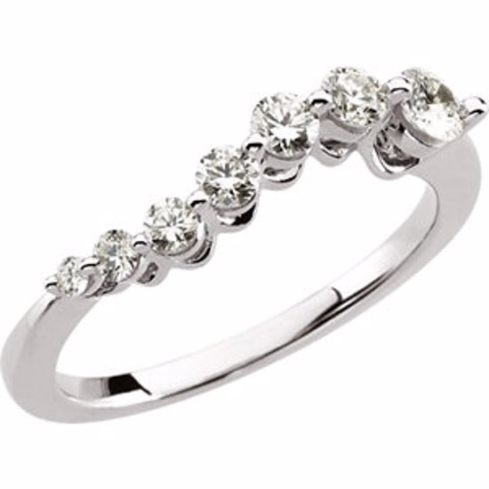 65453:60001:P 14kt White 1/2 CTW Journey Diamond Ring