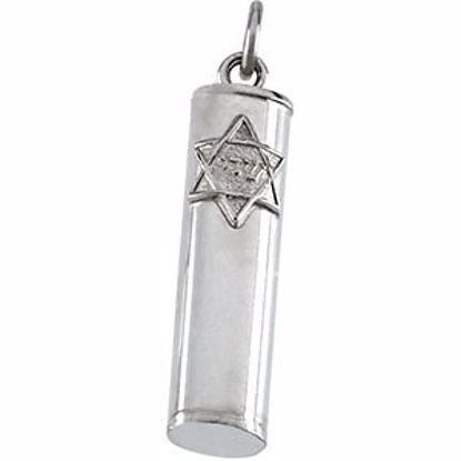 R16386:104064:P Sterling Silver 21x5mm Mezuzah Pendant