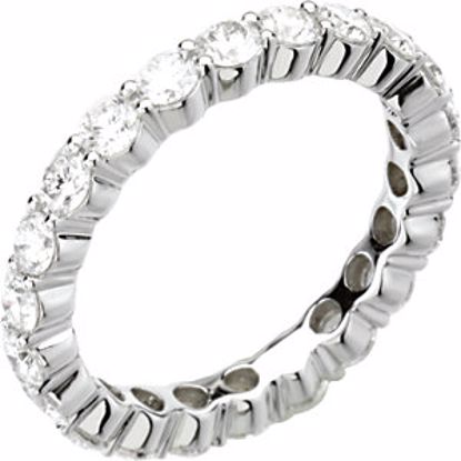 65462:100101:P 14kt White 2 CTW Diamond Eternity Band Size 6.5