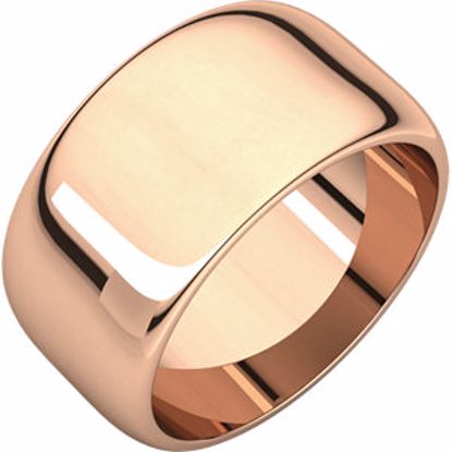 HR7:63632:P 14 K Rose 10mm Half Round Band