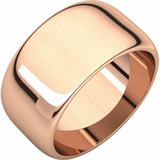 HR7:63632:P 14 K Rose 10mm Half Round Band