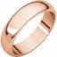 HR8:63642:P 14kt Rose 5mm Half Round Band
