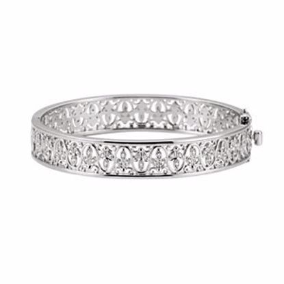 65482:60001:P 14kt White 1/2 CTW Diamond Bangle Bracelet