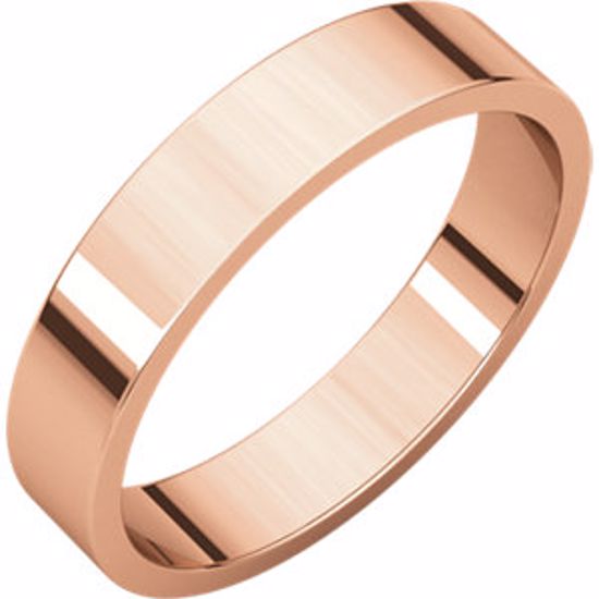 F6.5:184764:P 14kt Rose 4mm Flat Band