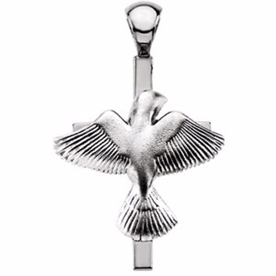 R41377:301942:P Sterling Silver 29x21mm The Dove and the Cross&#153; Pendant