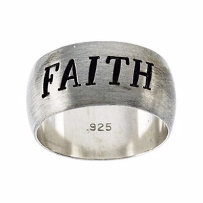 R43022:60001:P Sterling Silver Faith Ring Size 4