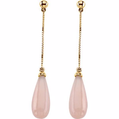 65641:60001:P 14kt Yellow Pink Opal Earrings