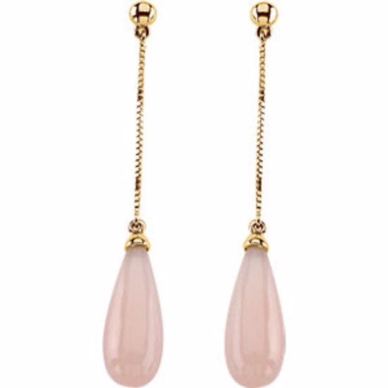 65641:60001:P 14kt Yellow Pink Opal Earrings