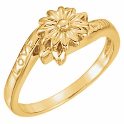 R16671KIT:250628:P 14kt Yellow Love Waits Chastity Ring with Packaging