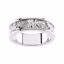 50714:100002:P 14kt White 6mm Leaf Design Band Size 6