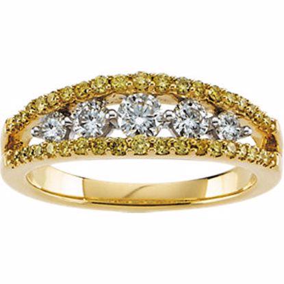 65592:60001:P 14kt Yellow 3/4 CTW Diamond Anniversary Band