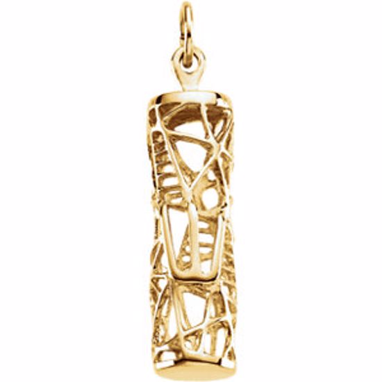 R41657:60001:P 14kt Yellow 22.75x7.25 Mezuzah Pendant