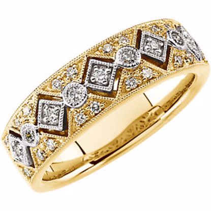 65514:60001:P 14kt Yellow & White 1/4 CTW Diamond Anniversary Band