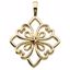 83632:100001:P Diamond-Shape Heart Design Filigree Pendant
