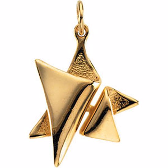 R41671:60001:P 14kt Yellow 19x17mm Star of David Pendant