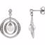 65696:60001:P 14kt White Freshwater Cultured Pearl & 1/4 CTW Diamond Earrings