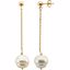 65763:60001:P 14kt Yellow 9-11mm Freshwater Cultured Pearl Dangle Earrings