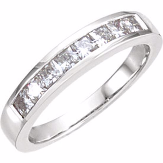 65708:60003:P Charles & Colvard Moissanite® 4-Prong Engagement Ring or Band