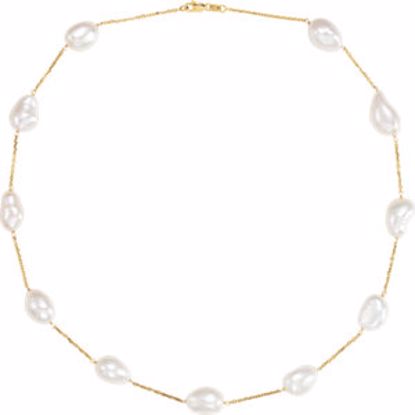 65768:60001:P 14kt Yellow Freshwater Cultured Pearl 18" Necklace