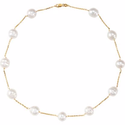 65769:60002:P 14kt Yellow Freshwater Cultured Pearl 16" Necklace