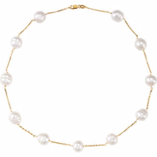 65769:60002:P 14kt Yellow Freshwater Cultured Pearl 16" Necklace