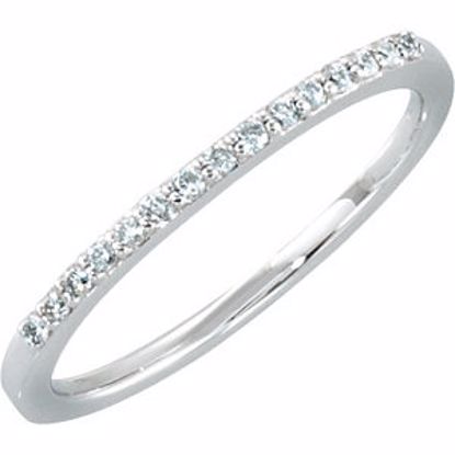 65612:60002:P 14kt White 1/8 CTW Diamond Anniversary Band Size 7