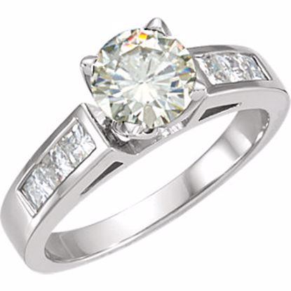 65708:60006:P Charles & Colvard Moissanite® 4-Prong Engagement Ring or Band