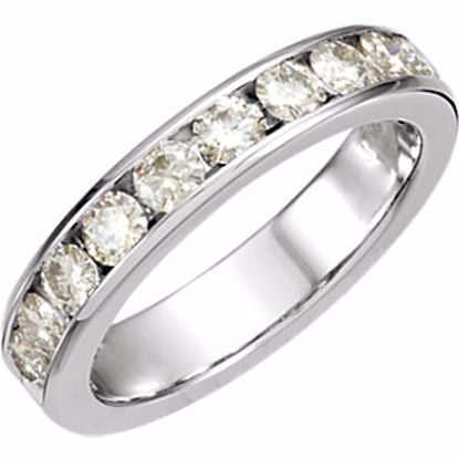 65711:60003:P Charles & Colvard Moissanite® 11-Stone Anniversary Ring