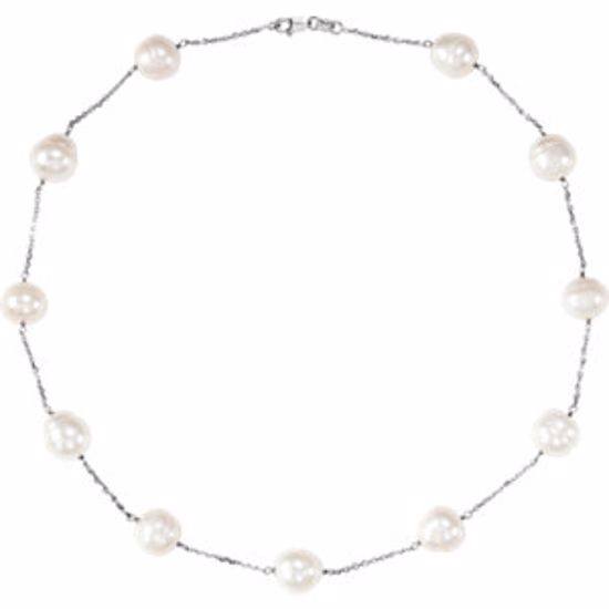 65769:60005:P 14kt White Freshwater Cultured Pearl 16" Necklace