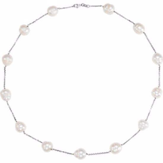 65769:60006:P 14kt White Freshwater Cultured Pearl 18" Necklace