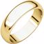 HR16:100097:P 18kt Yellow 5mm Half Round Band